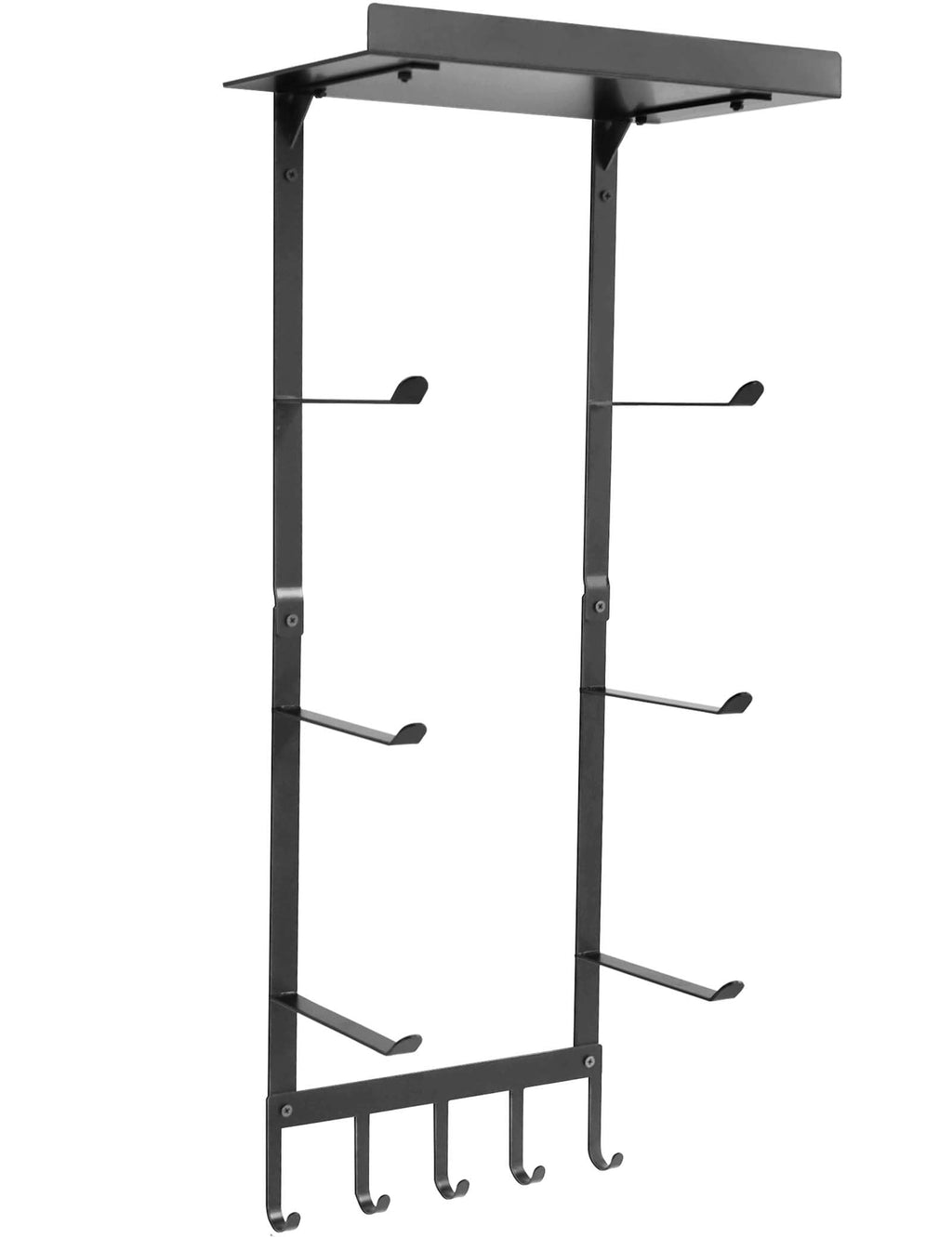 Wall-Mounted Yoga Mat and Fitness Gear Storage Rack