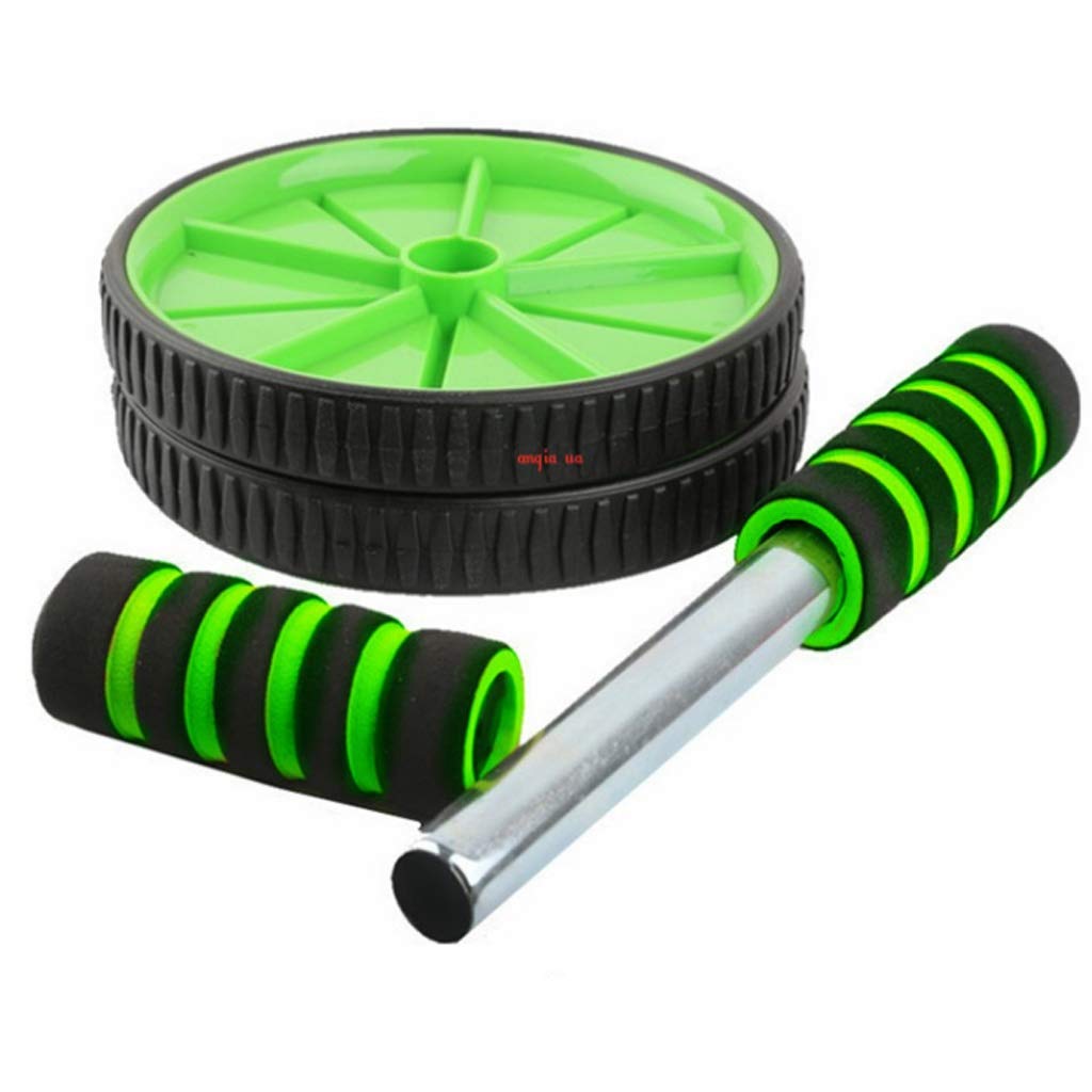 Dual-Wheel Ab Roller with Anti-Slip Handles for Core Training