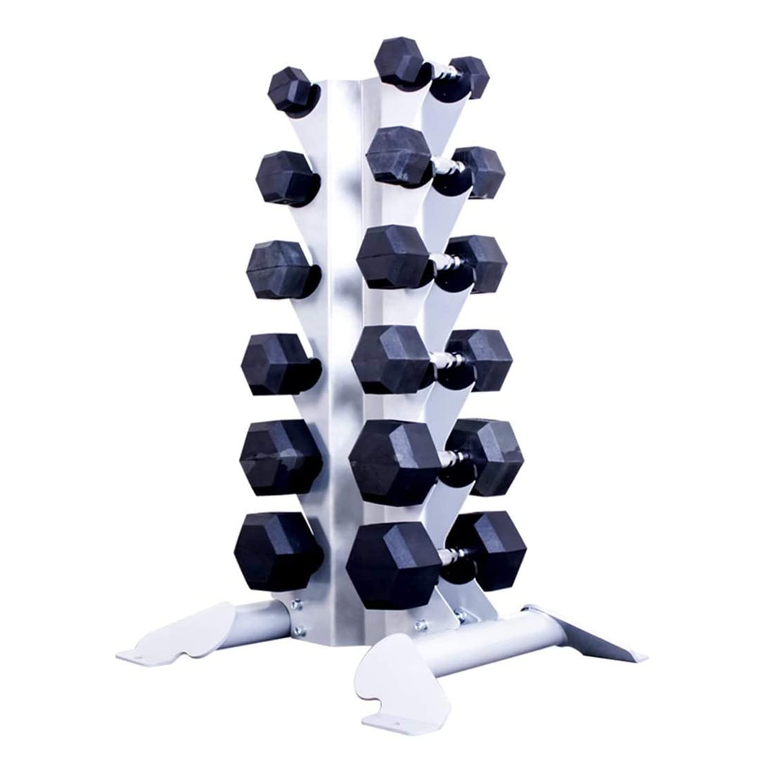 BELUND 6-Tier 800 lb Dumbbell and Kettlebell Storage Rack