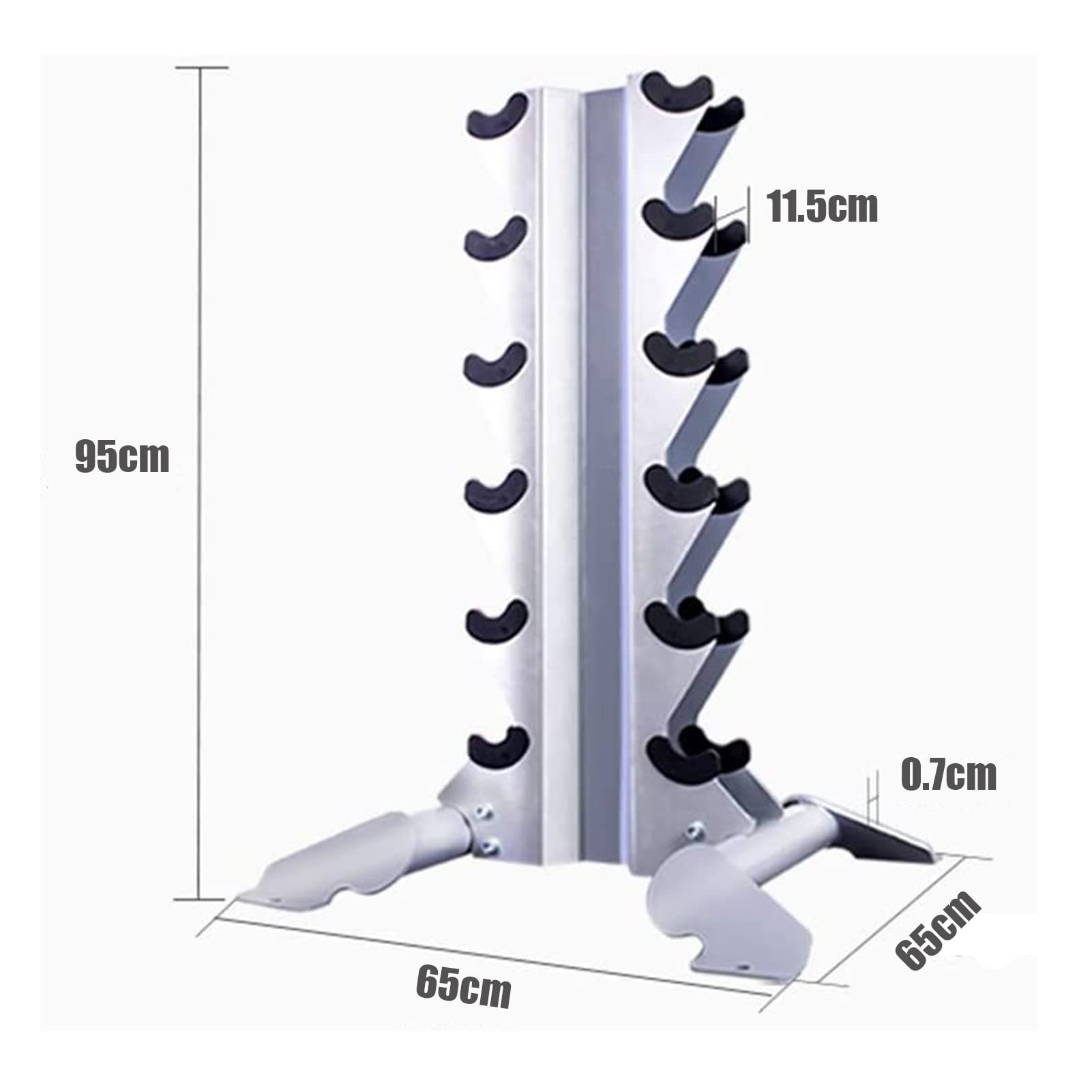 BELUND 6-Tier 800 lb Dumbbell and Kettlebell Storage Rack