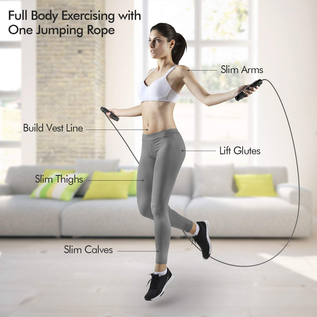 Tangle-Free Speed Jump Rope with Adjustable Foam Handles