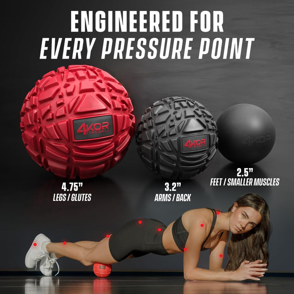 4KOR Trigger Point Massage Balls for Deep Tissue Relief