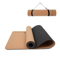 StrongTek 7mm Cork Yoga Mat with Non-Slip TPE Base