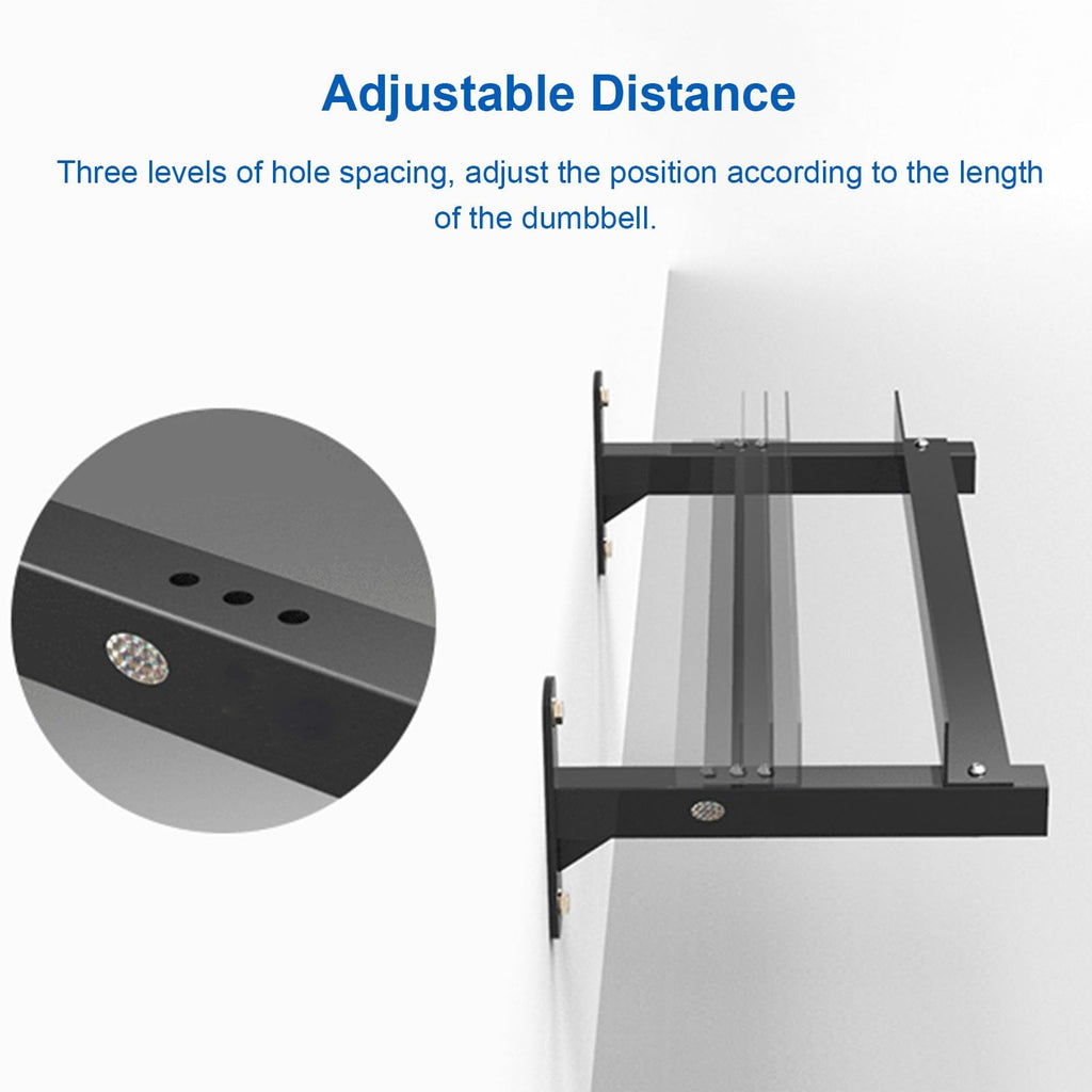 Heavy-Duty 2-Tier Wall-Mounted Dumbbell Storage Rack
