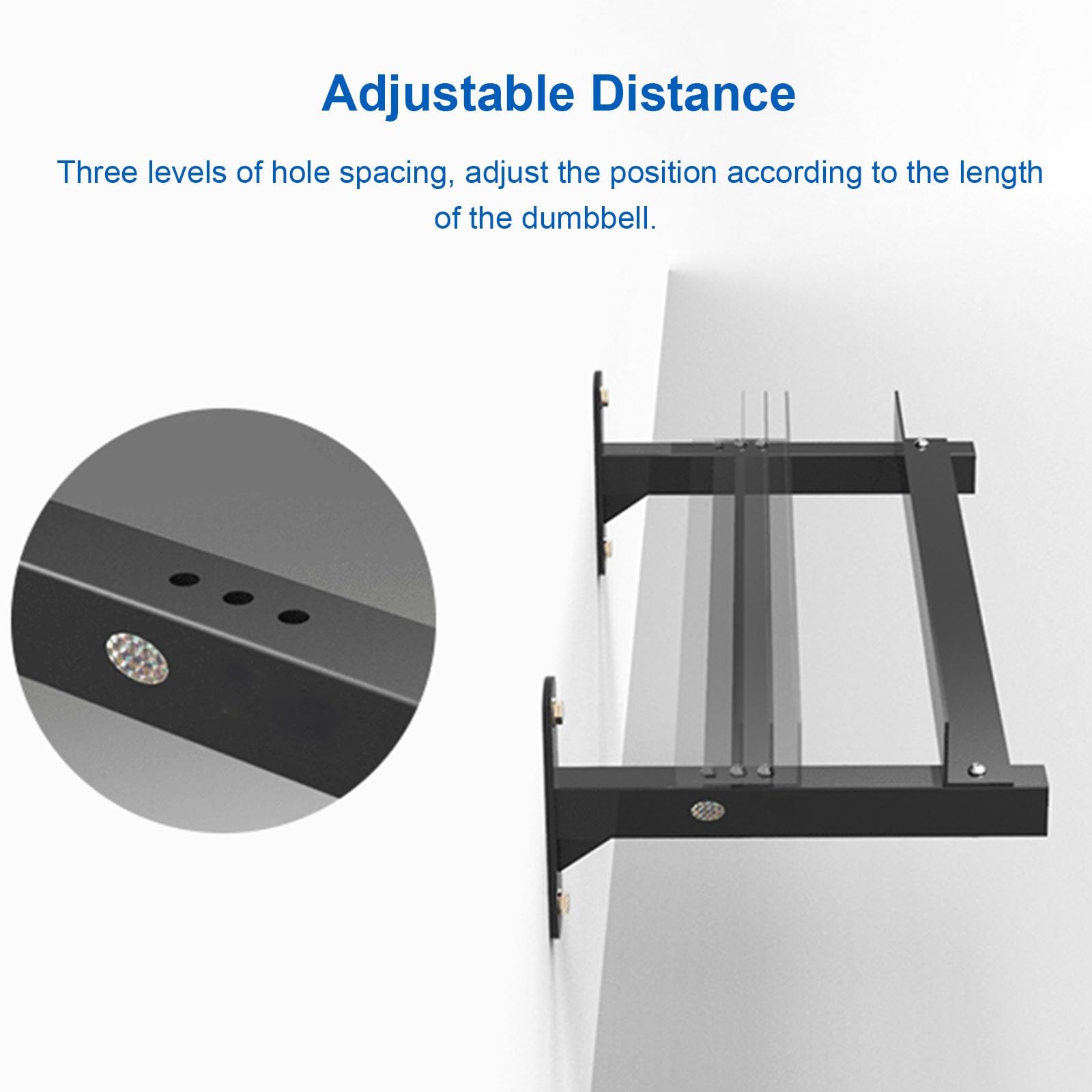 Heavy-Duty 2-Tier Wall-Mounted Dumbbell Storage Rack