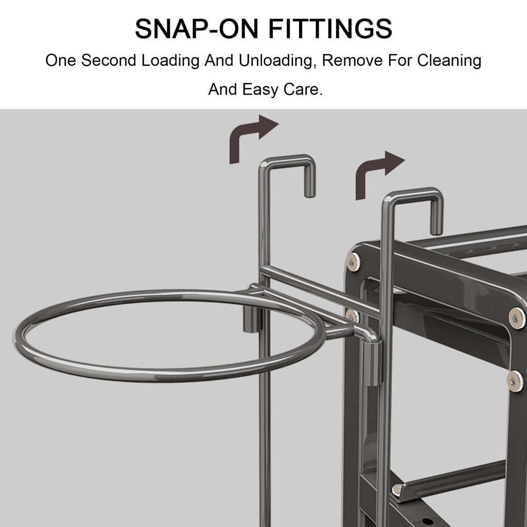 Rolling Yoga Mat and Fitness Equipment Storage Rack