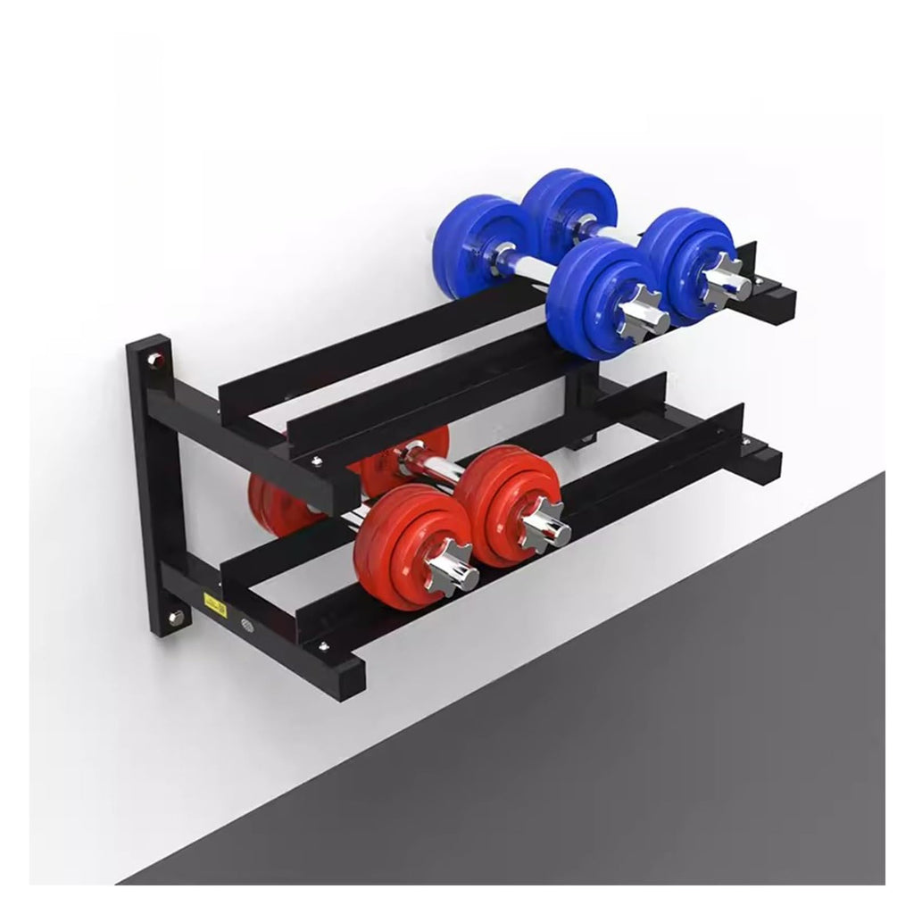 Heavy-Duty 2-Tier Wall-Mounted Dumbbell Storage Rack