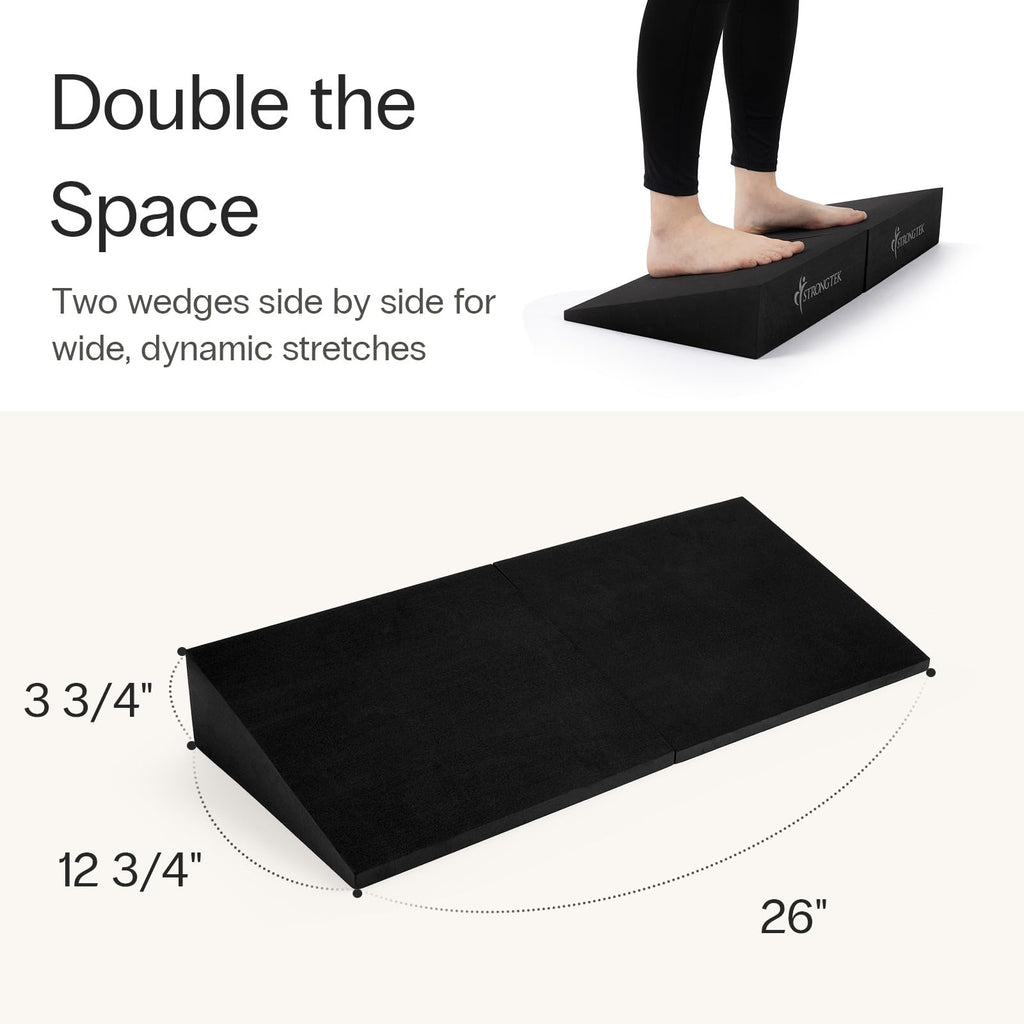 StrongTek XL Foam Yoga Wedge Blocks with 16.5° Incline