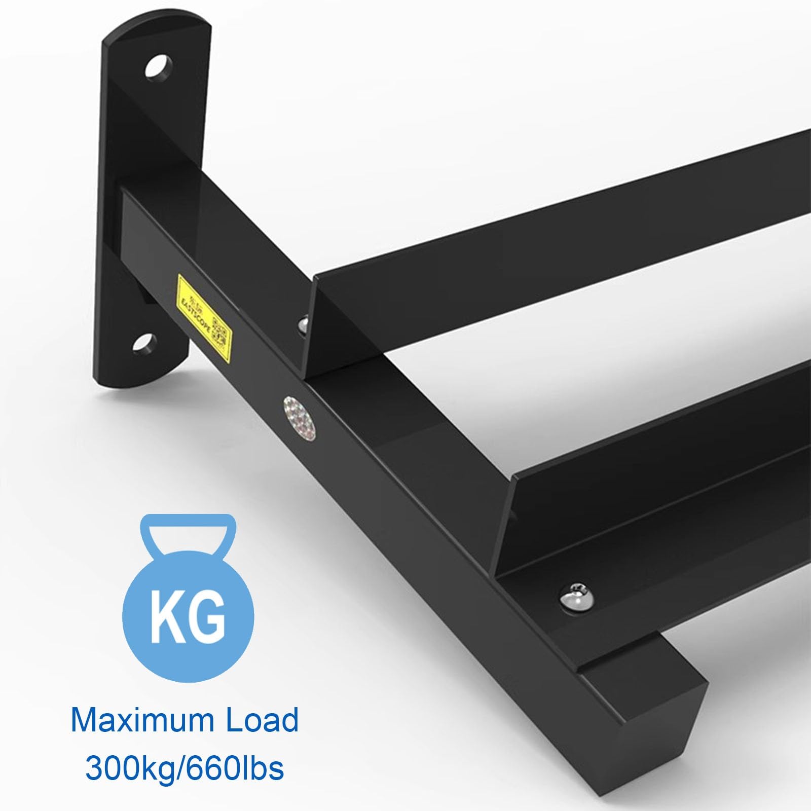 Heavy-Duty 2-Tier Wall-Mounted Dumbbell Storage Rack