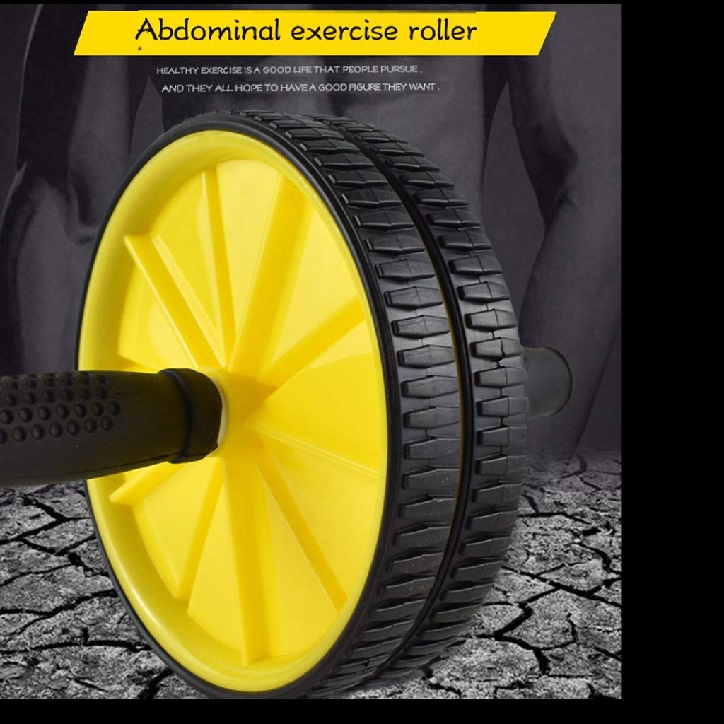 Dual-Wheel Ab Roller with Anti-Slip Handles for Core Training