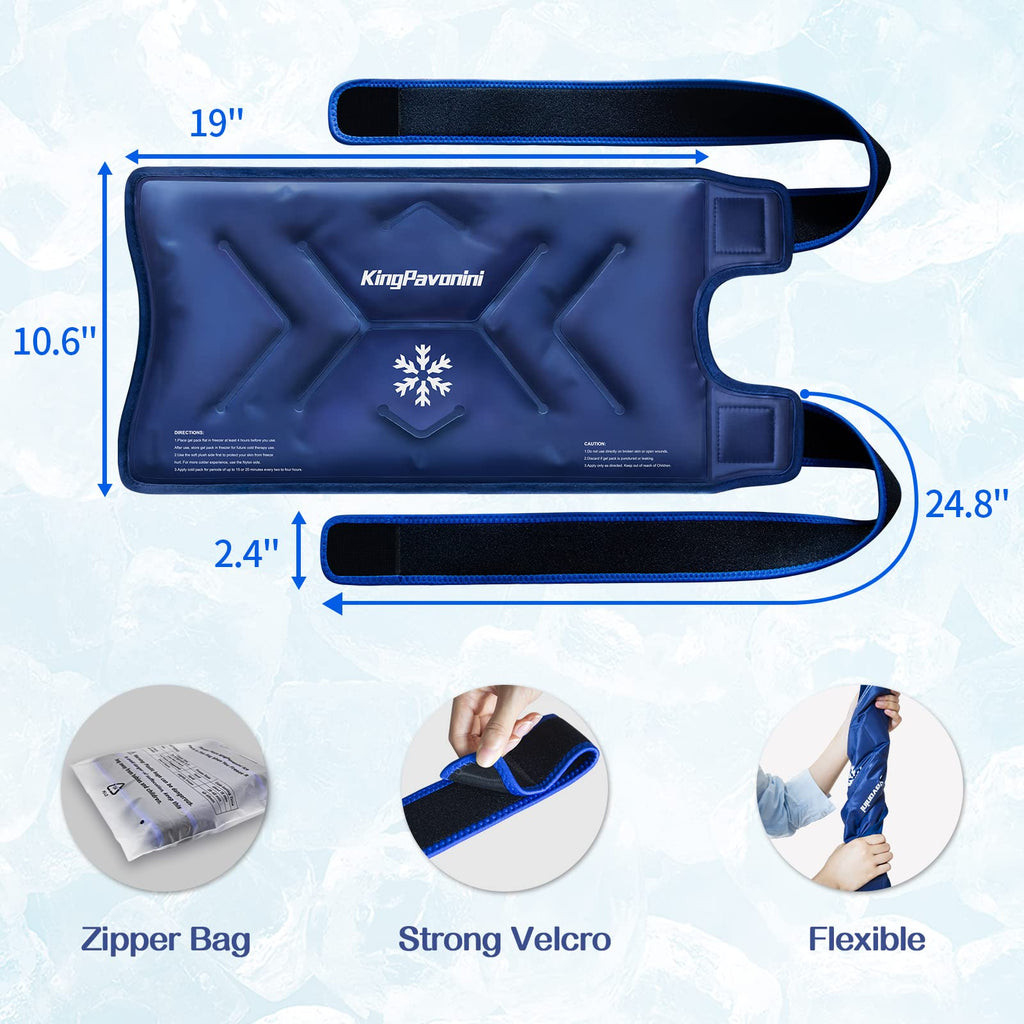 KingPavonini XXL Reusable Knee Ice Pack Wrap