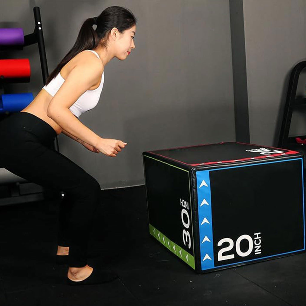 BalanceFrom 3-in-1 Foam Plyometric Jump Box, 20–30 Inch