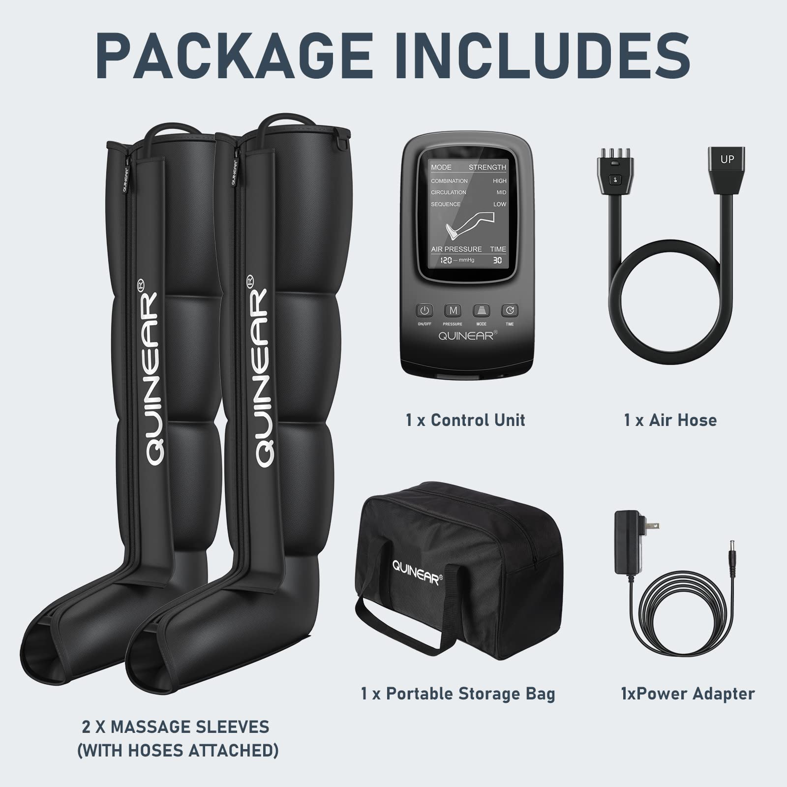 QUINEAR Sequential Compression Leg Recovery Boots