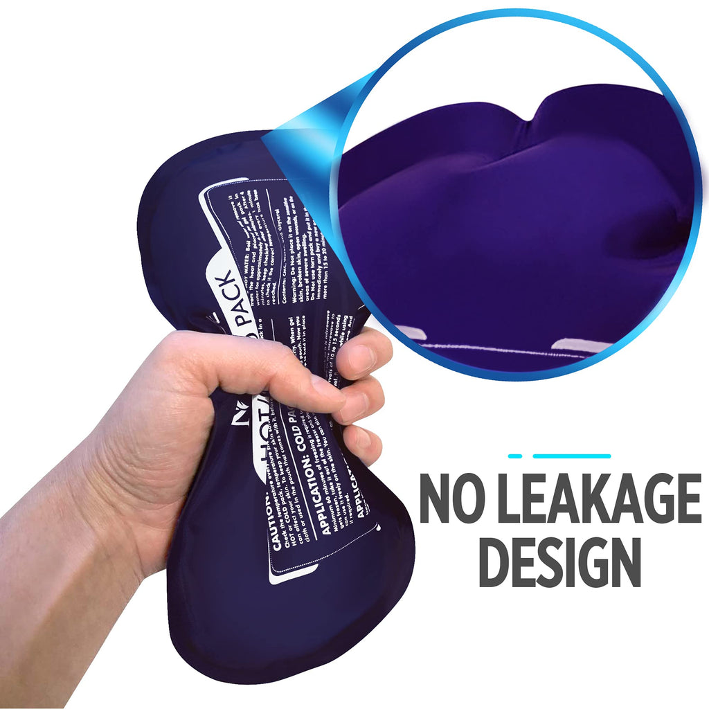 3-Piece Reusable Hot and Cold Gel Pack Set for Pain Relief