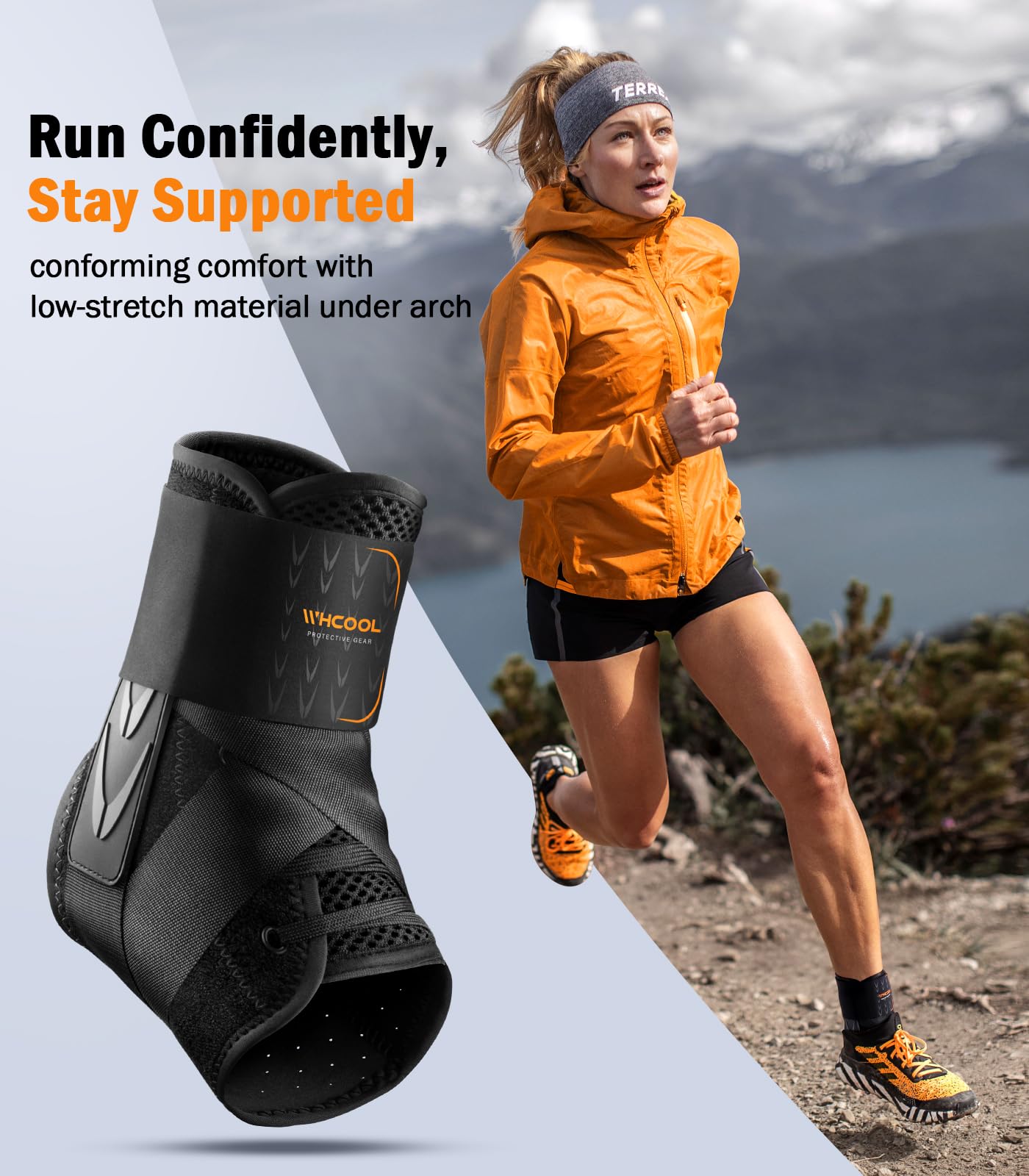 WHCOOL Quick-Lace Ankle Brace for Injury Recovery