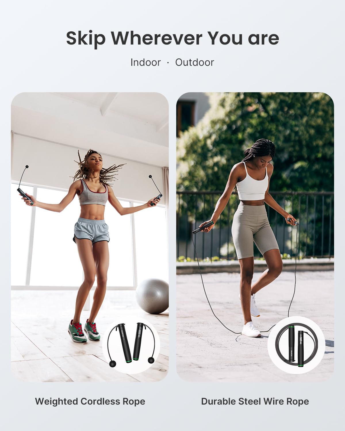 RENPHO Smart Jump Rope with App Tracking and Counter