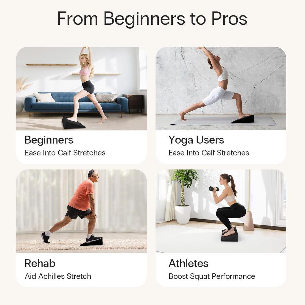 StrongTek XL Foam Yoga Wedge Blocks with 16.5° Incline