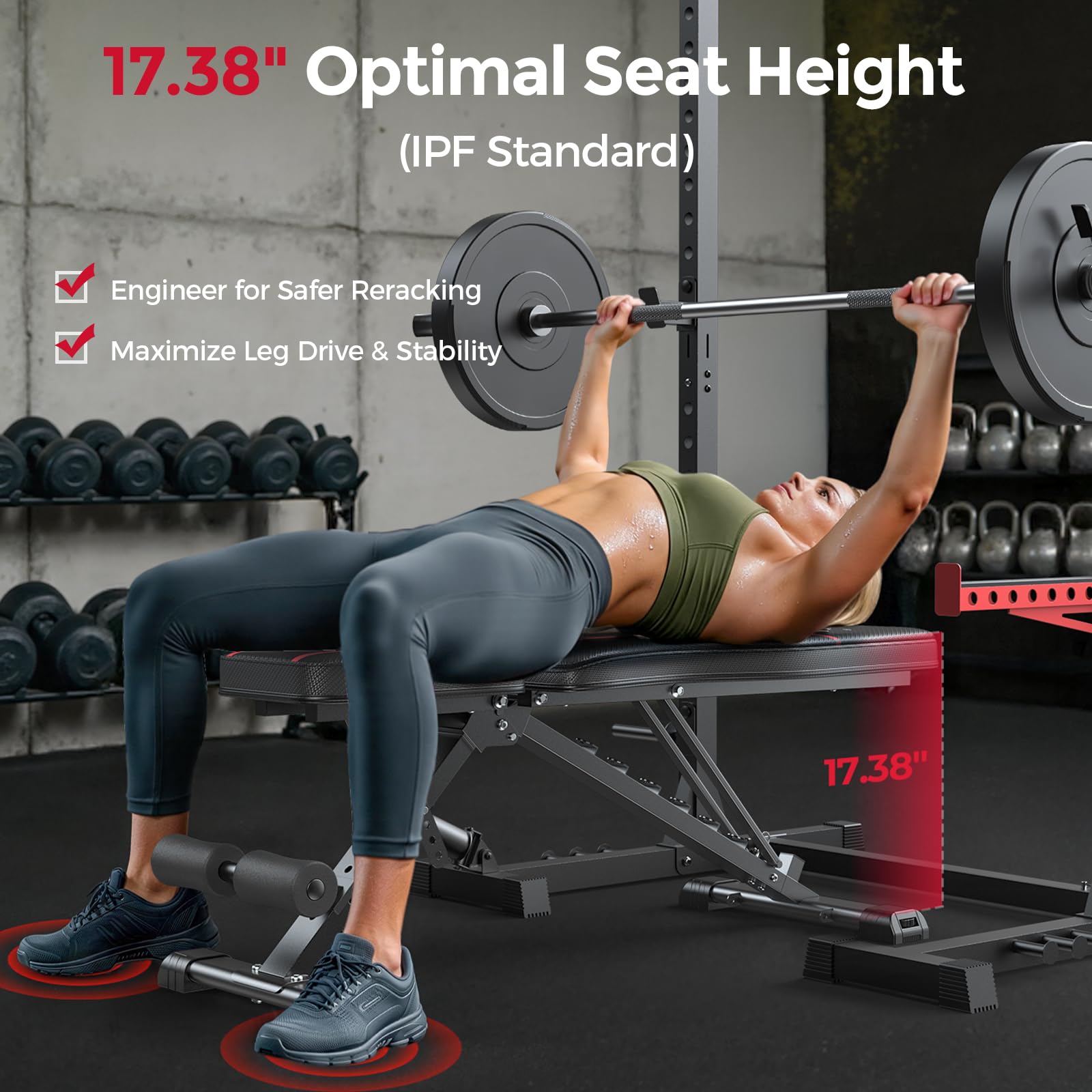 FLYBIRD WB2 Adjustable Foldable Weight Bench for Home Gym