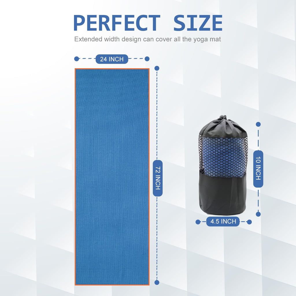 Eunzel 2-Pack Non-Slip Hot Yoga Towels with Grip Dots