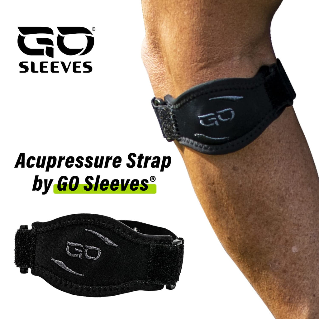 GO SLEEVES Acupressure Tennis Elbow Strap for Pain Relief