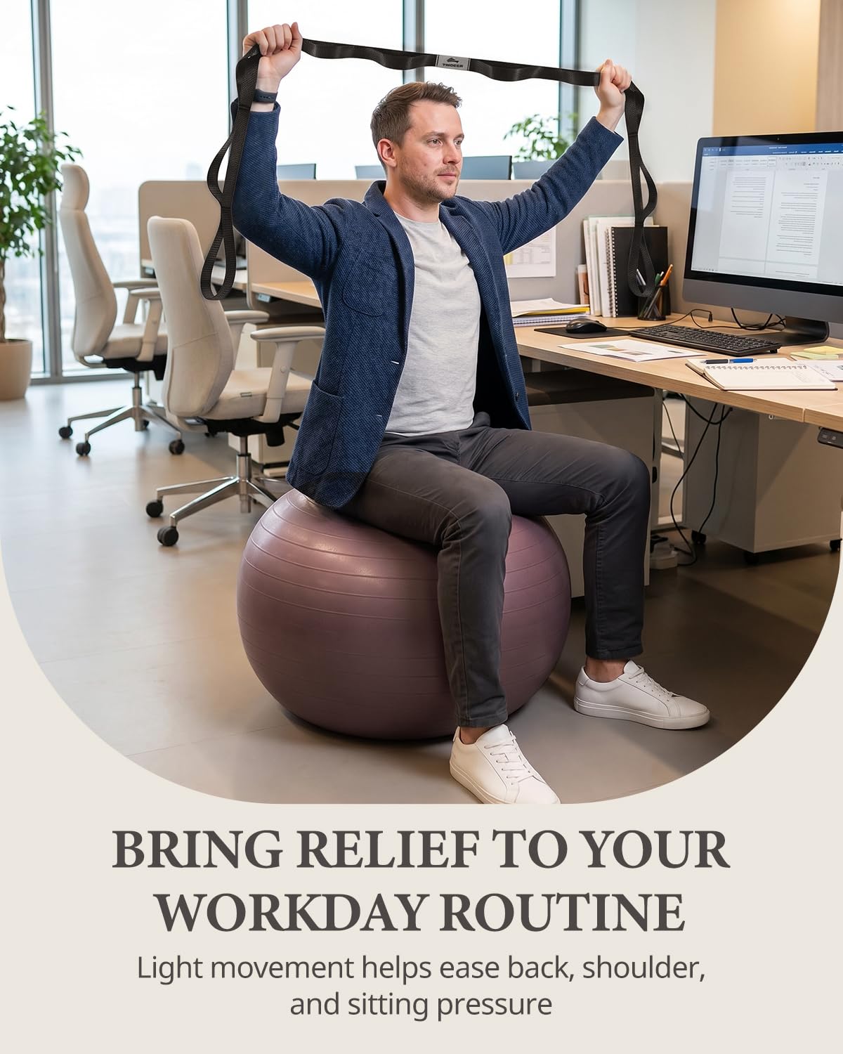 Trideer Stability Exercise Ball for Core and Balance Training