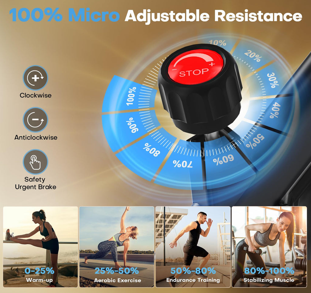 CHAOKE Magnetic Resistance Exercise Bike with App Connectivity