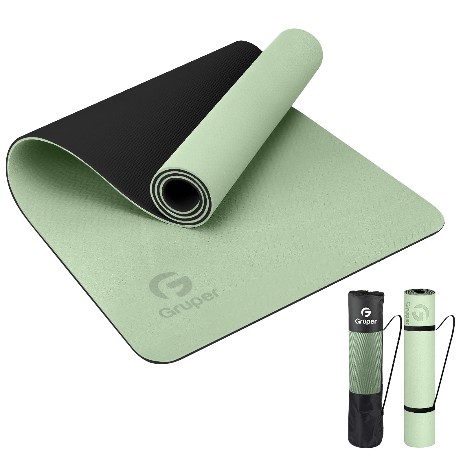 6mm Eco-Friendly Non-Slip Yoga Mat with Carrying Strap