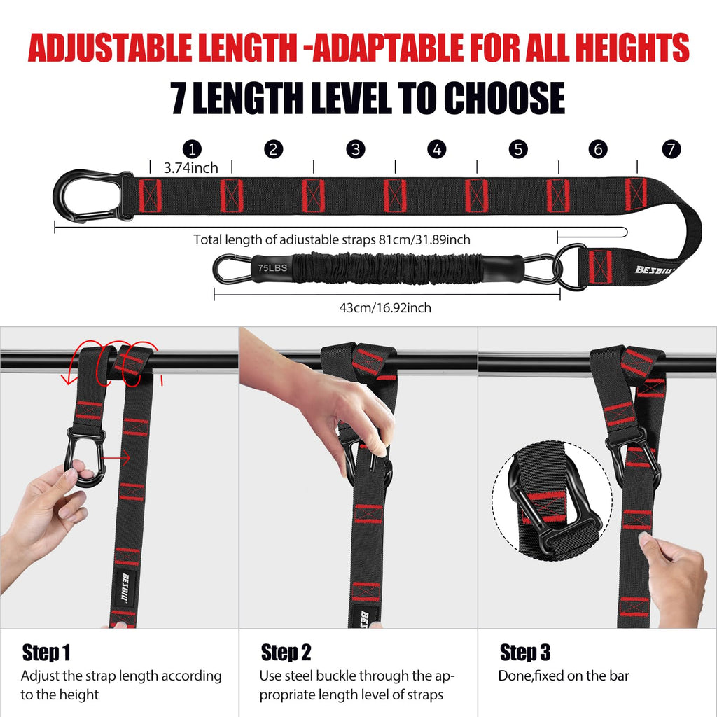 260 lb Heavy-Duty Pull-Up Assistance Band Set