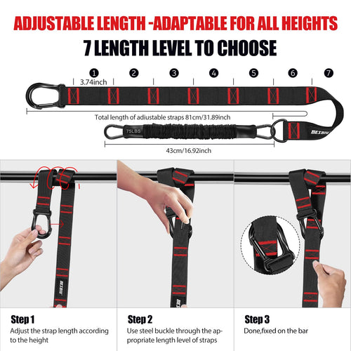 260 lb Heavy-Duty Pull-Up Assistance Band Set