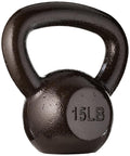 Amazon Basics 15 lb Cast Iron Kettlebell with Wide Handle