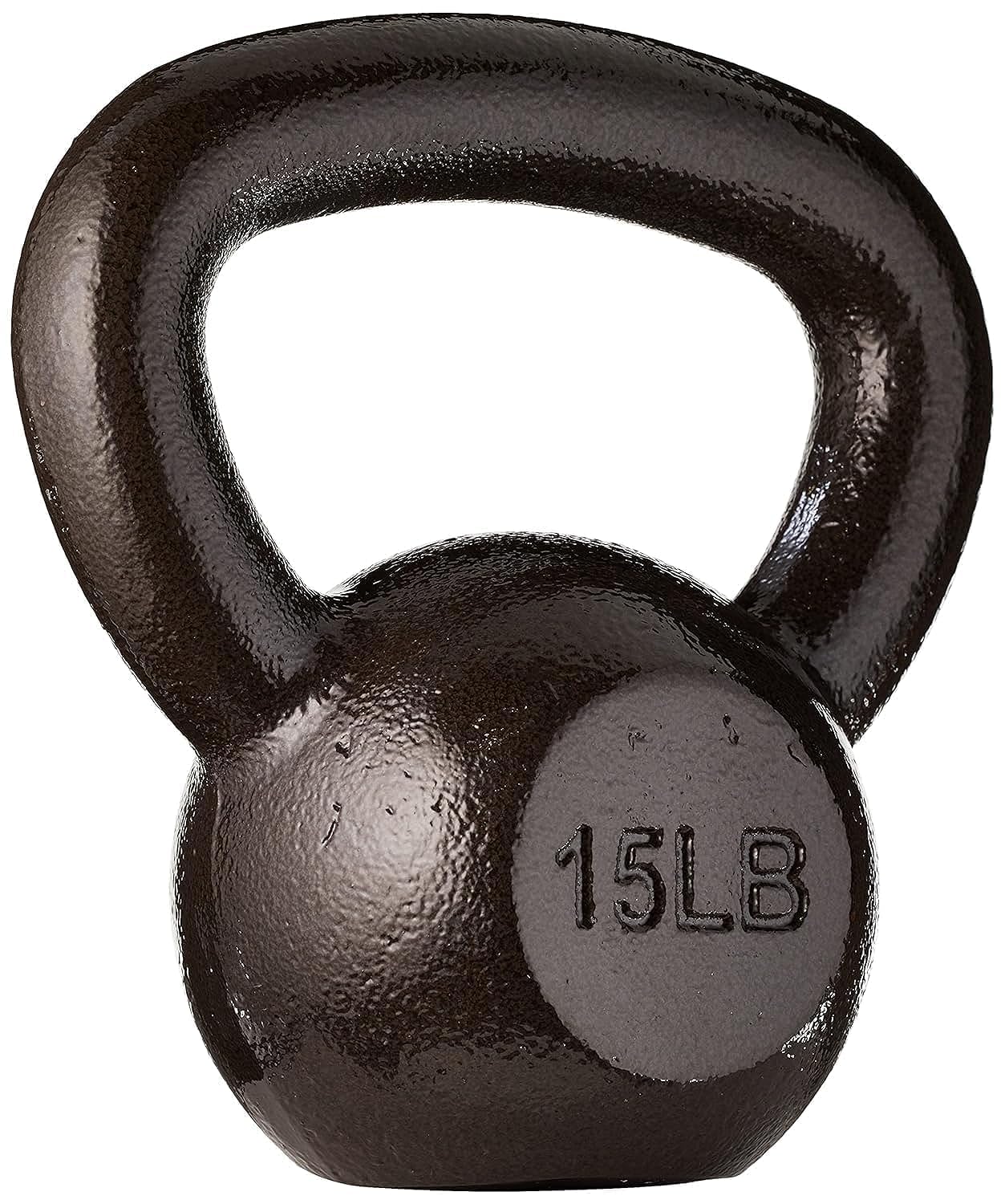 Amazon Basics 15 lb Cast Iron Kettlebell with Wide Handle