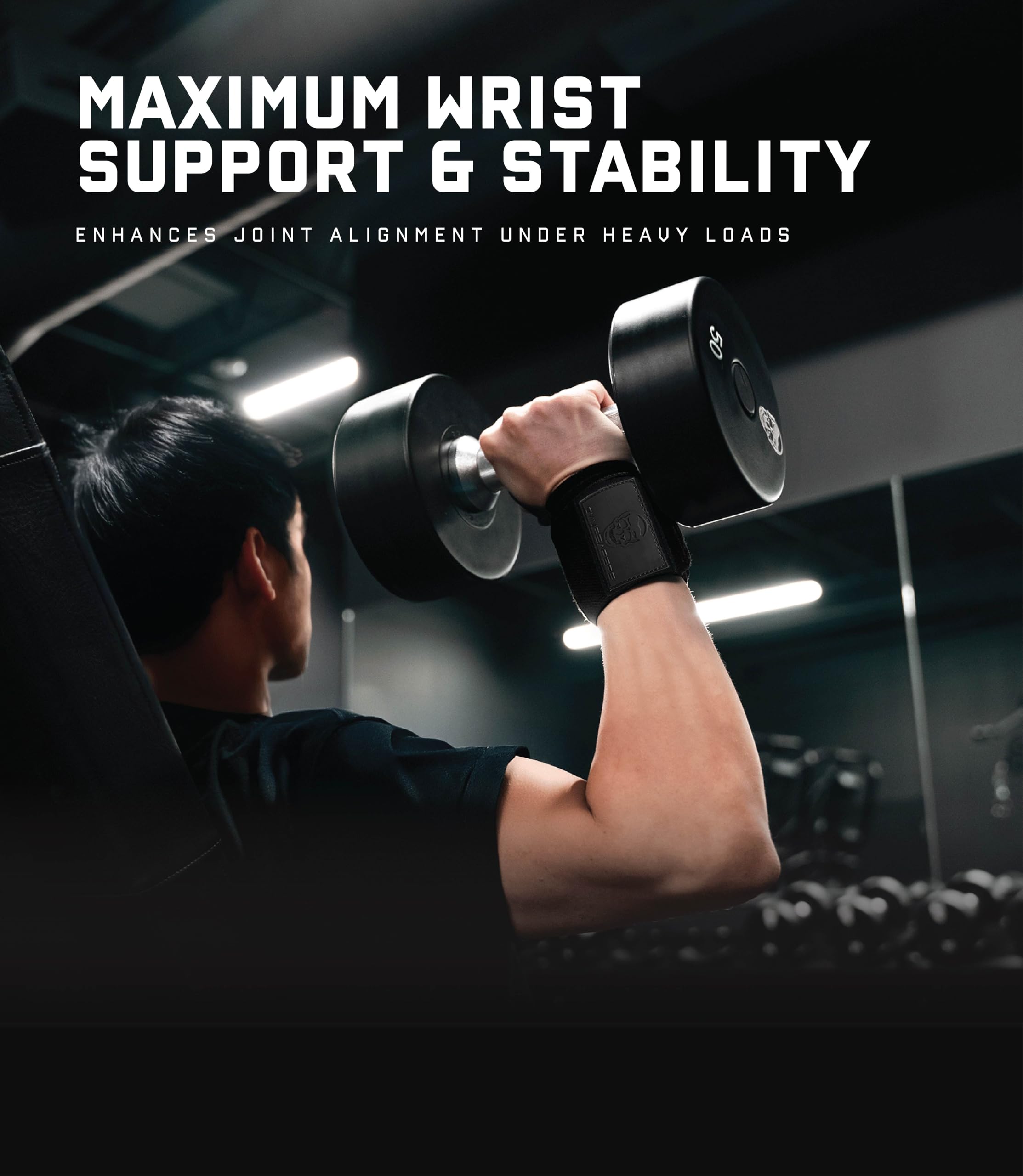 Gymreapers 18-Inch Weightlifting Wrist Wraps for Support