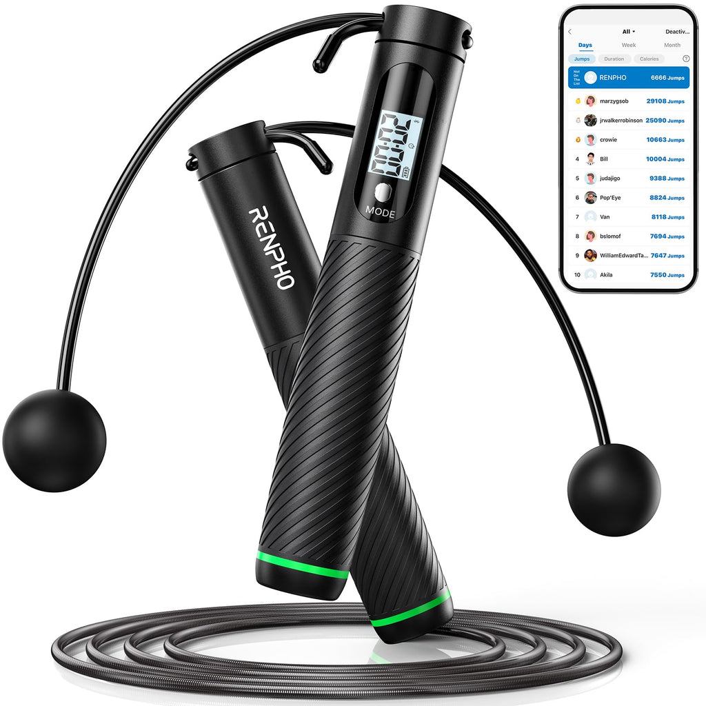 RENPHO Smart Jump Rope with App Tracking and Counter