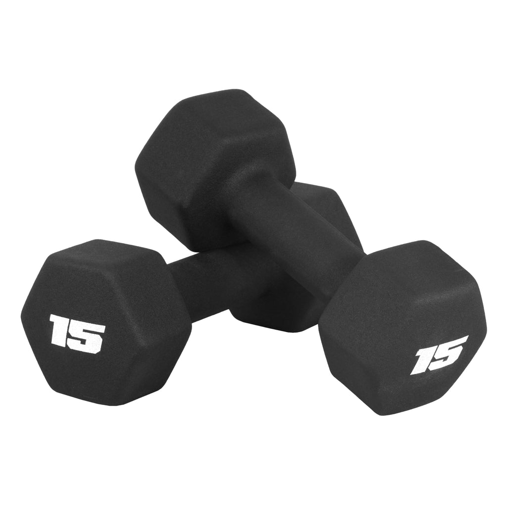 CAP Barbell 15 lb Neoprene Dumbbell Pair for Workouts