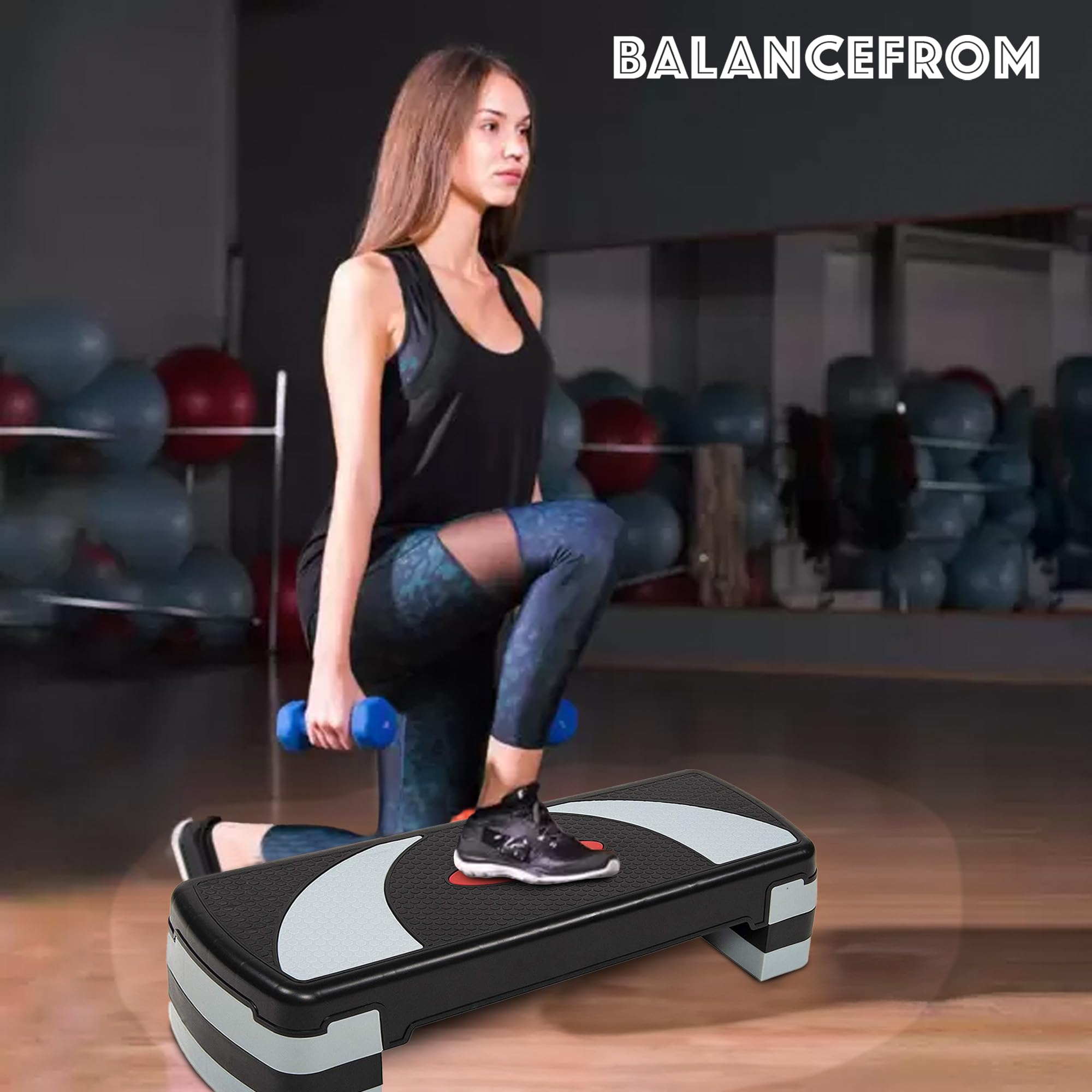 BalanceFrom Adjustable Aerobic Step Platform Trainer