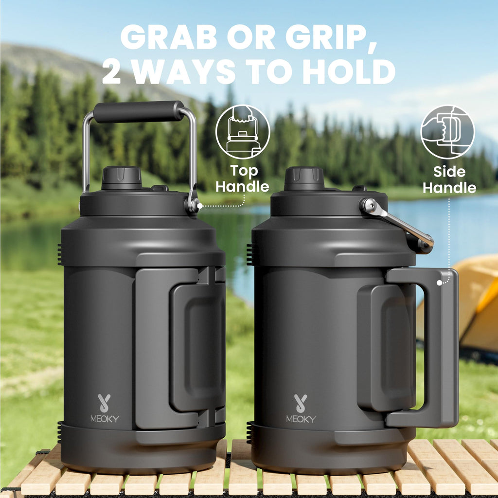 Meoky 1-Gallon Insulated Stainless Steel Water Jug