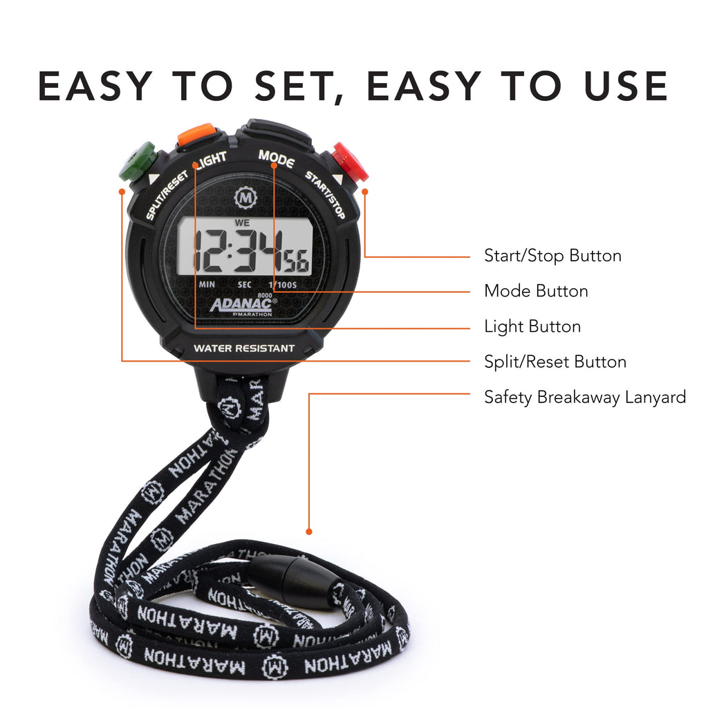 Marathon Adanac 8000 Professional Digital Stopwatch