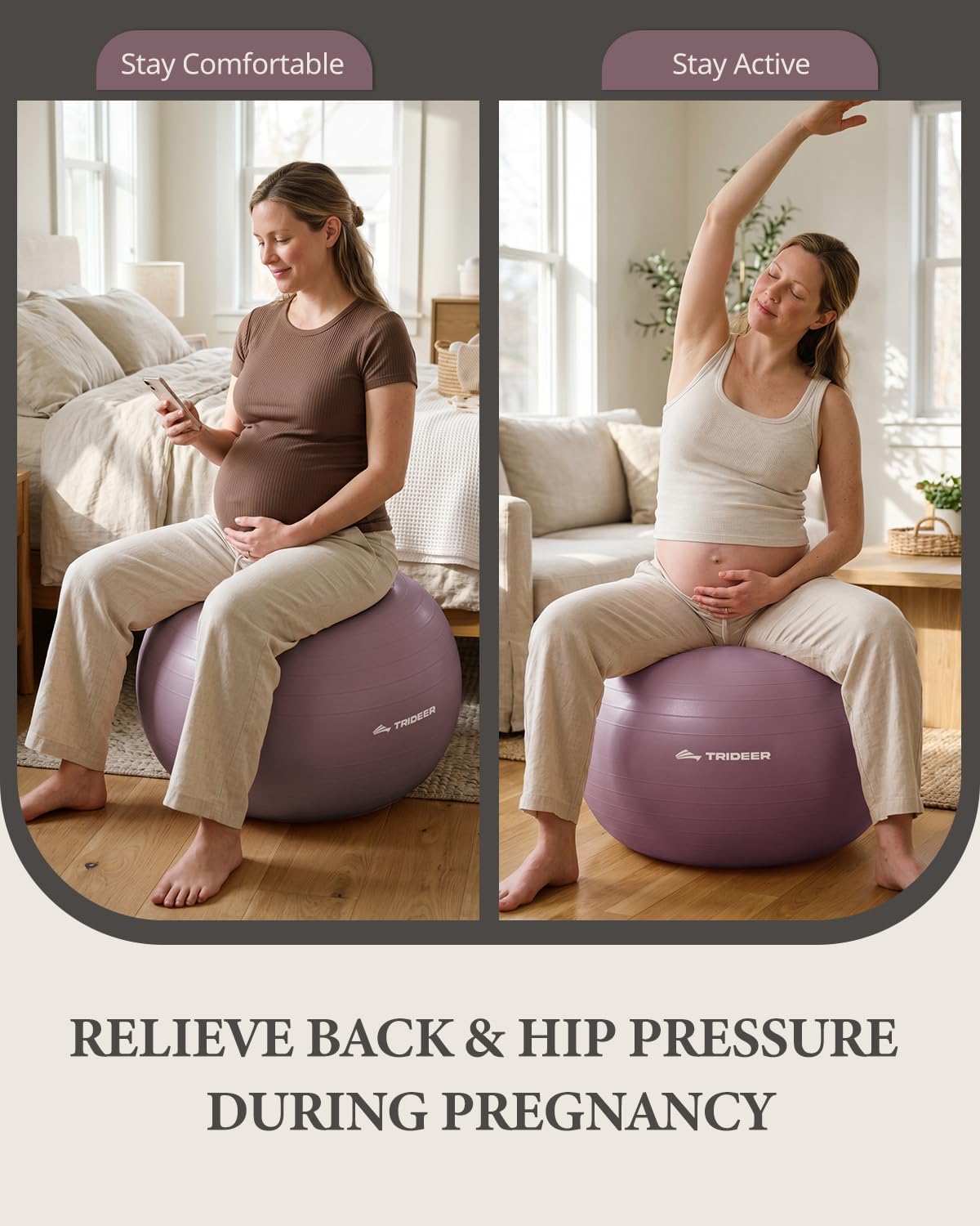 Trideer Stability Exercise Ball for Core and Balance Training
