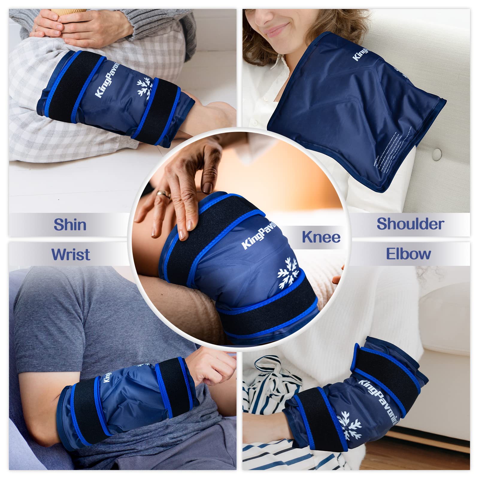 KingPavonini XXL Reusable Knee Ice Pack Wrap