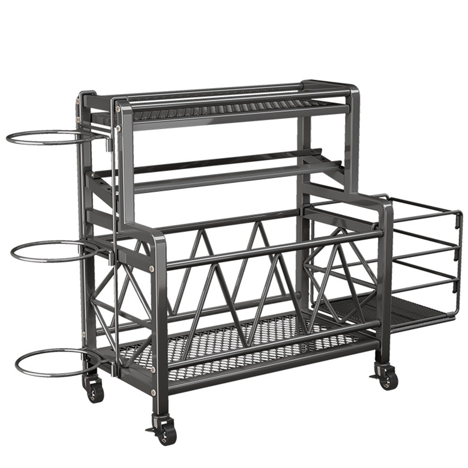 Rolling Yoga Mat and Fitness Equipment Storage Rack