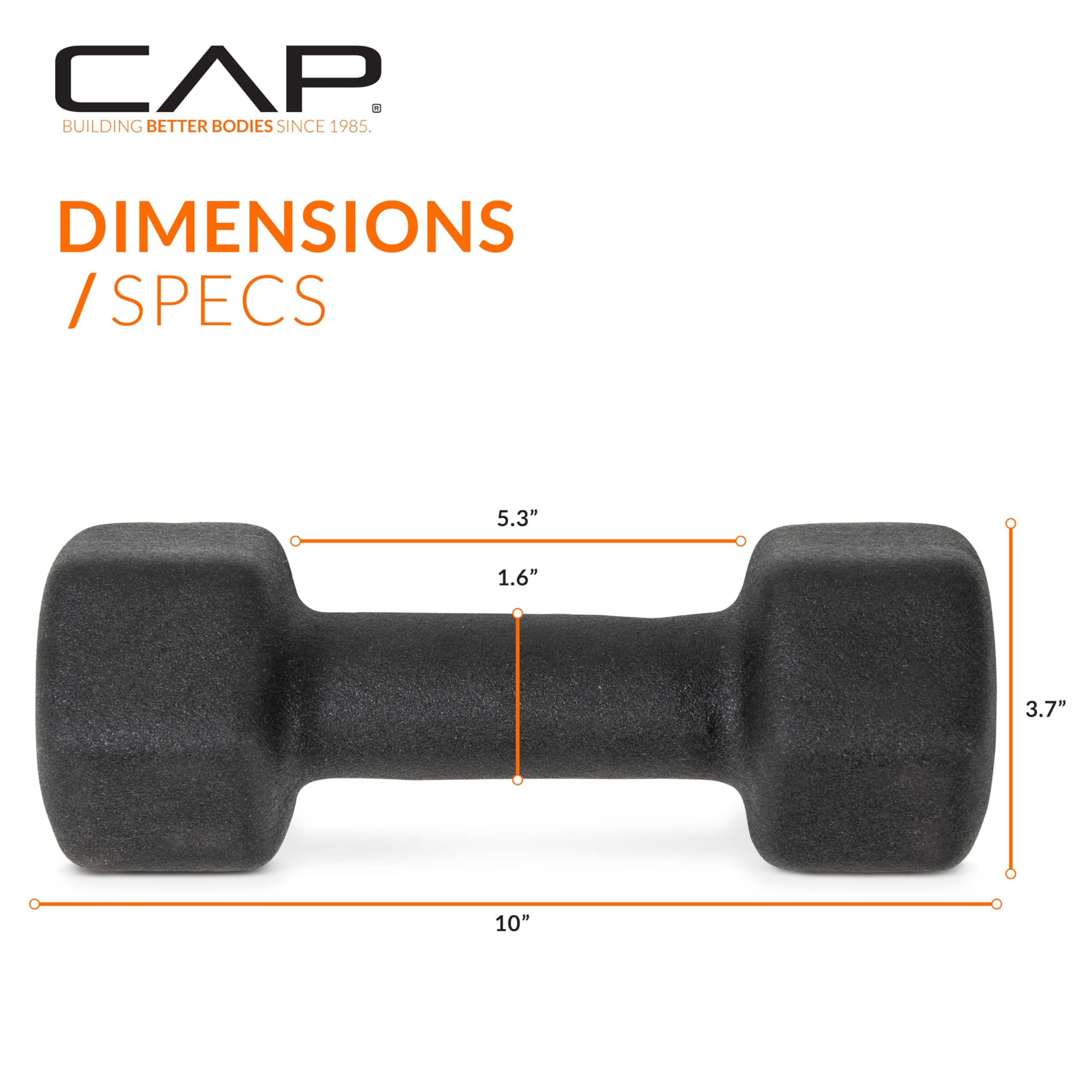 CAP Barbell 15 lb Neoprene Dumbbell Pair for Workouts