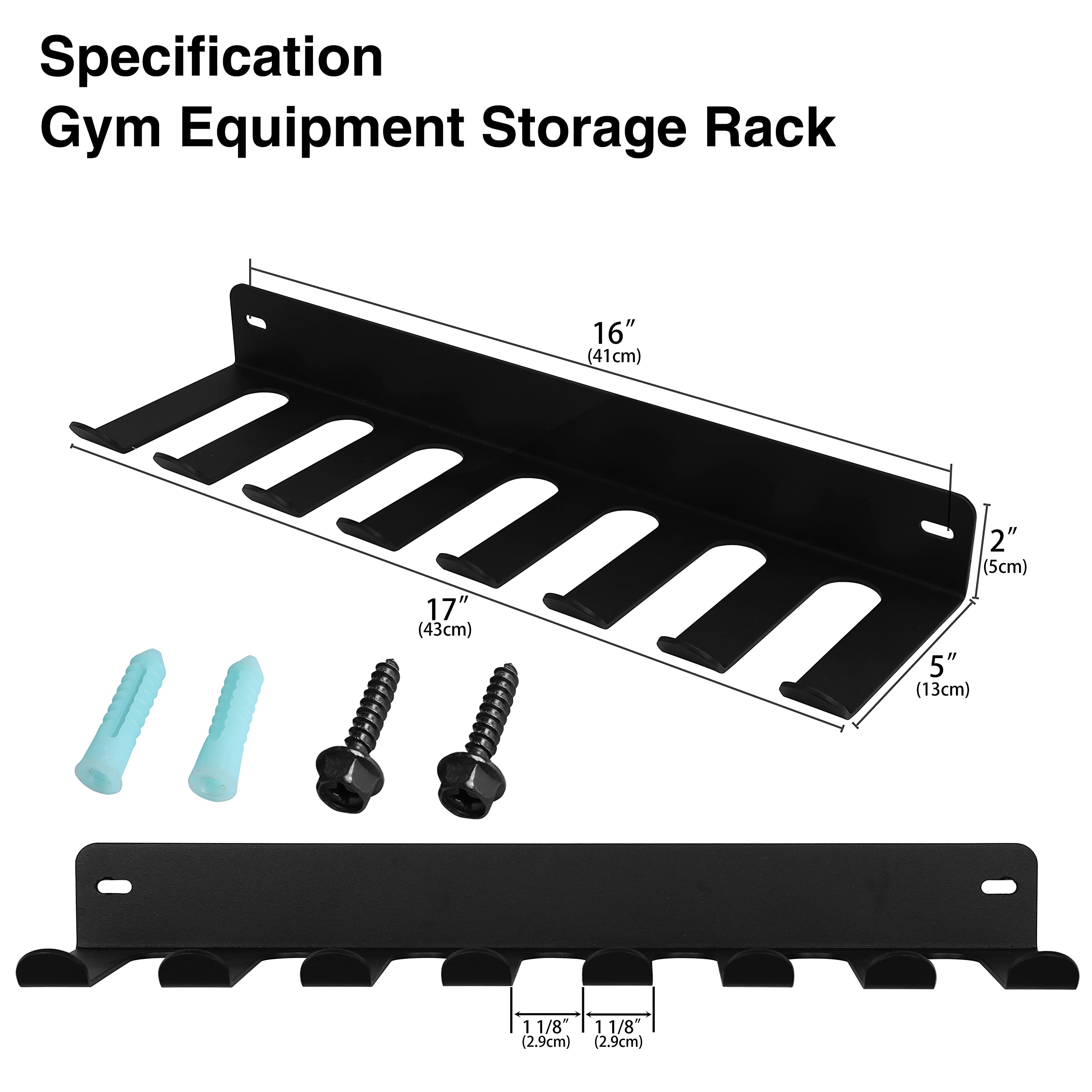 Heavy-Duty Gym Storage Rack for Bands, Belts and Ropes