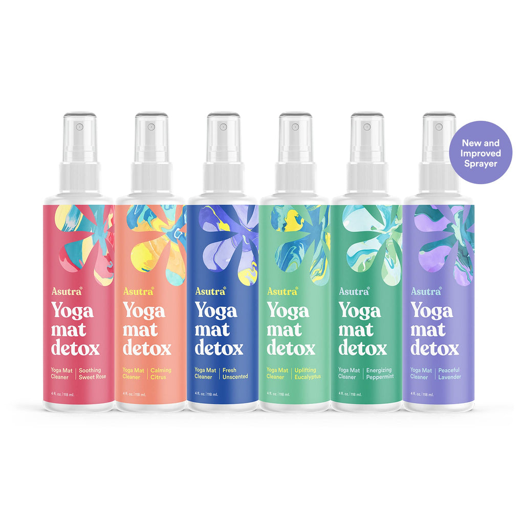 ASUTRA 6-Pack Yoga Mat Cleaner Sprays with Towels