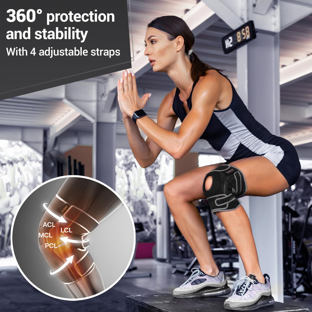 DR. BRACE ELITE Knee Brace with Stabilizers and Gel Pads