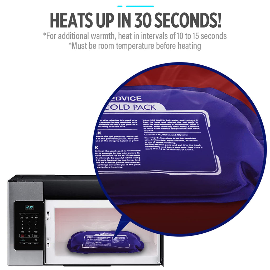 3-Piece Reusable Hot and Cold Gel Pack Set for Pain Relief