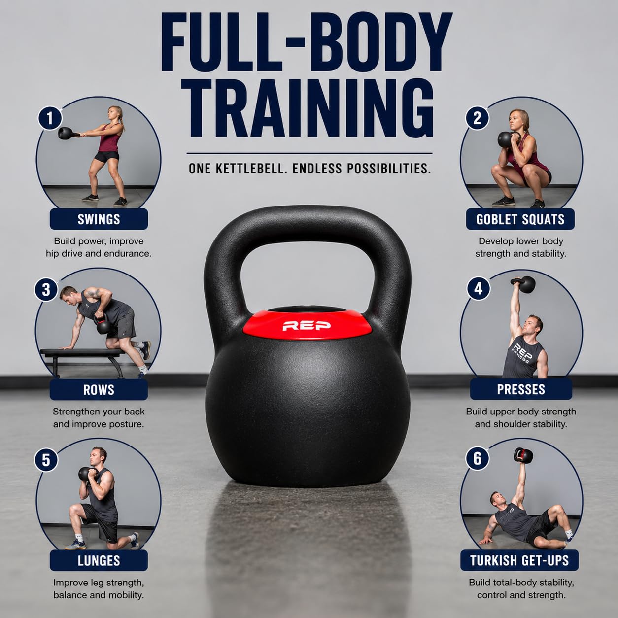 REP Fitness 40 lb Adjustable Kettlebell for Home Gym