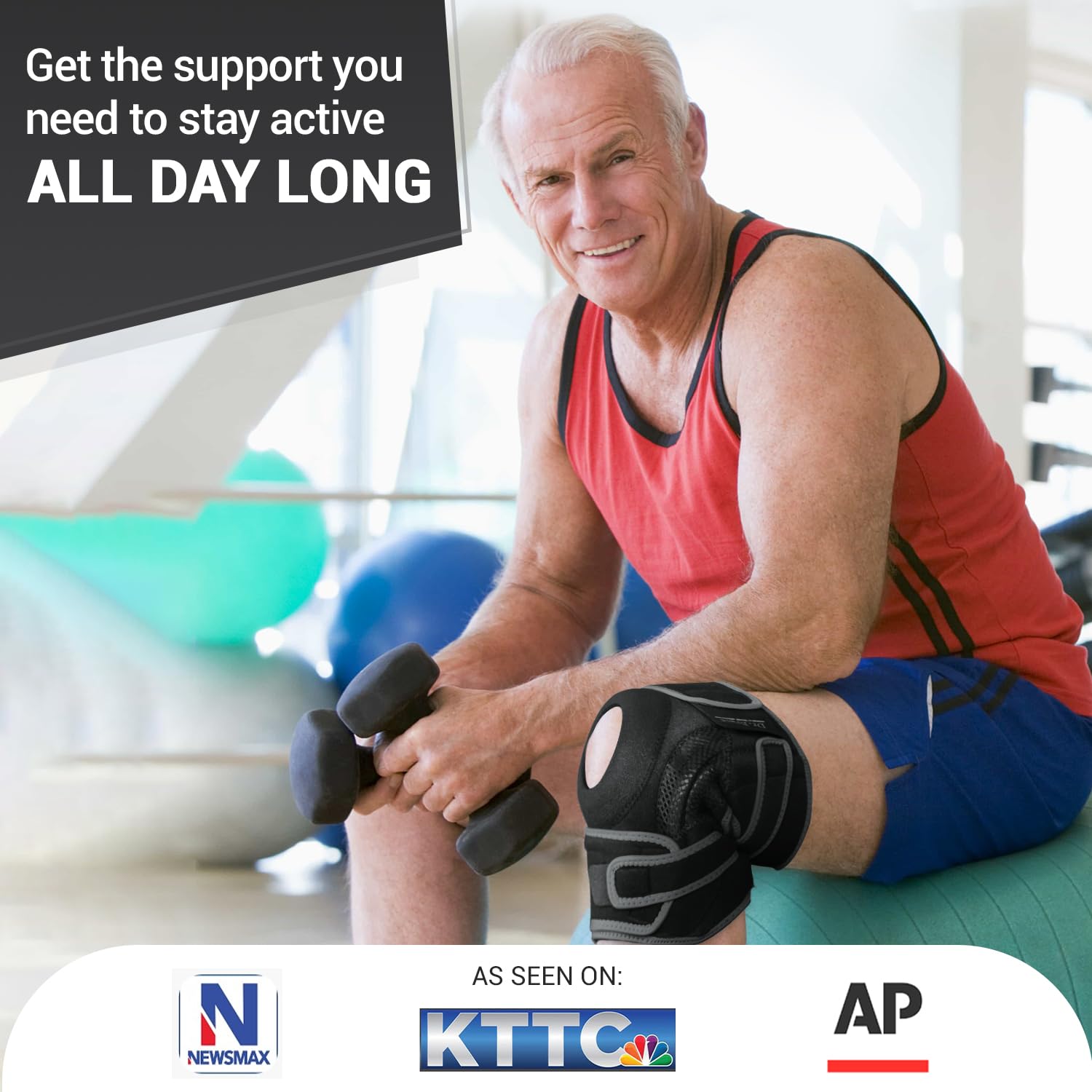 DR. BRACE ELITE Knee Brace with Stabilizers and Gel Pads