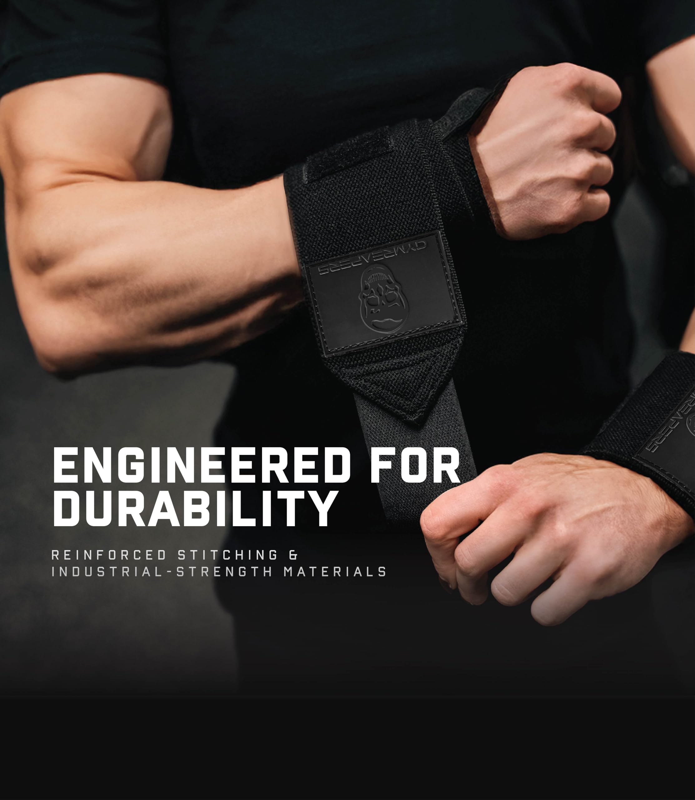 Gymreapers 18-Inch Weightlifting Wrist Wraps for Support