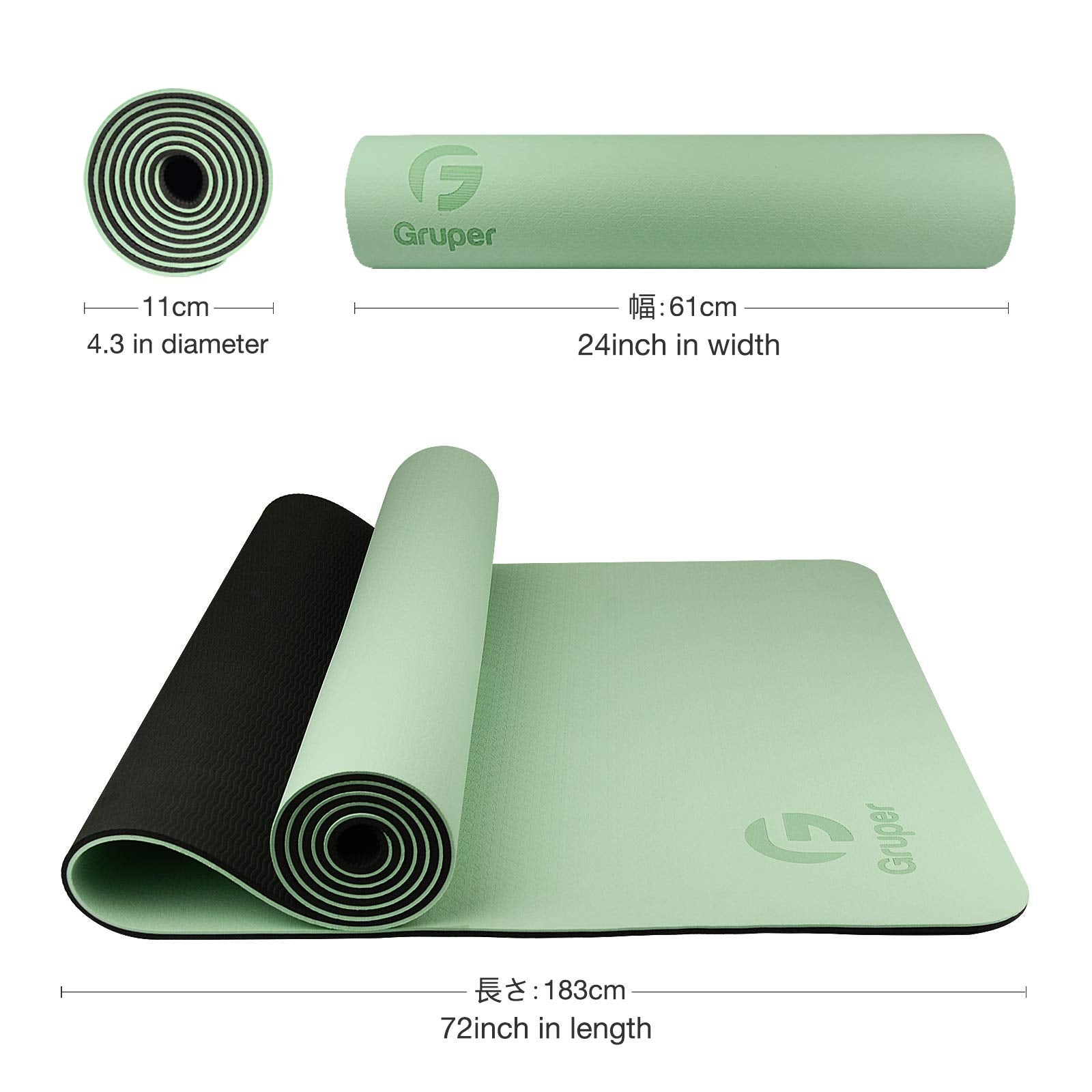 6mm Eco-Friendly Non-Slip Yoga Mat with Carrying Strap