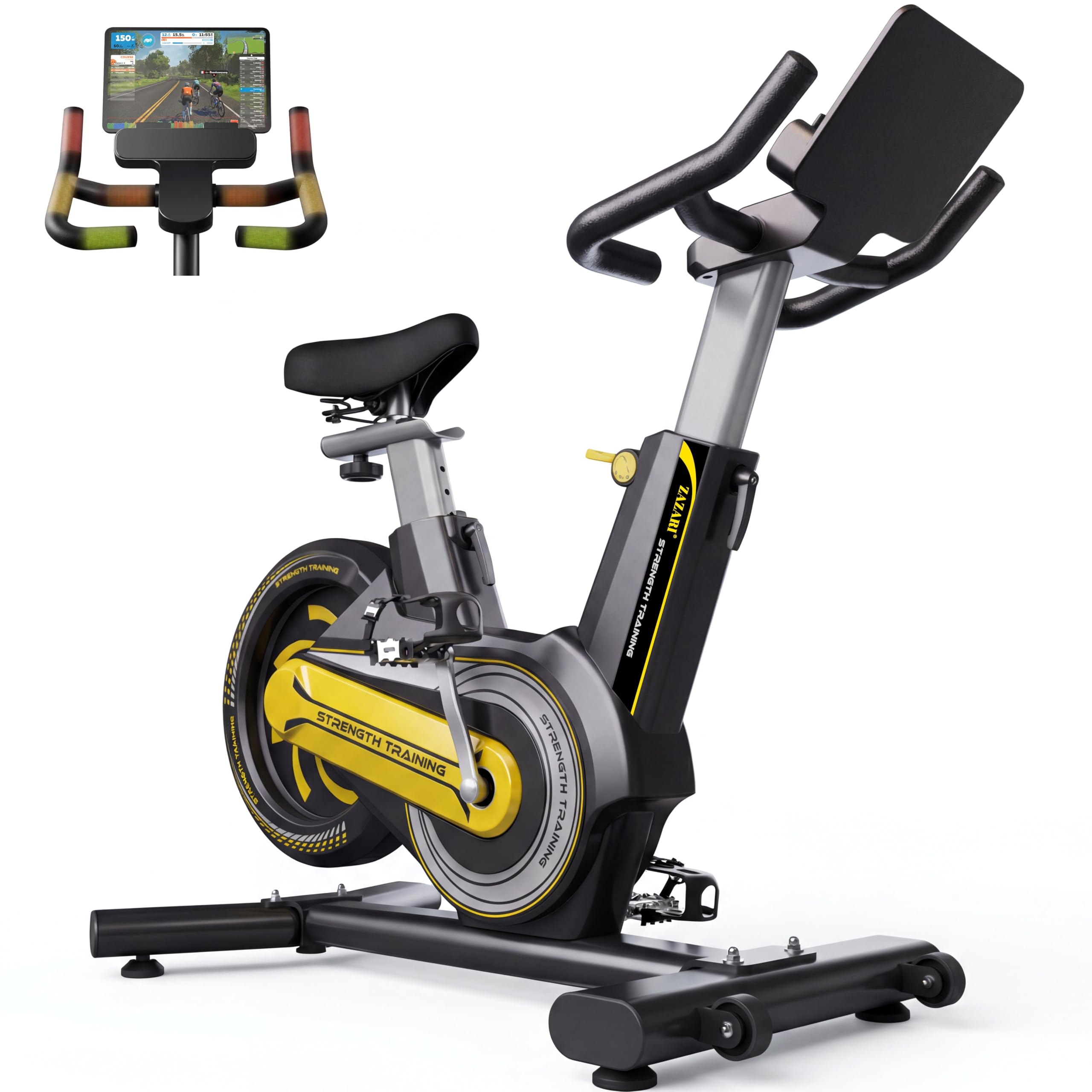 ZAZARI Compact Magnetic Exercise Bike for Home Workouts